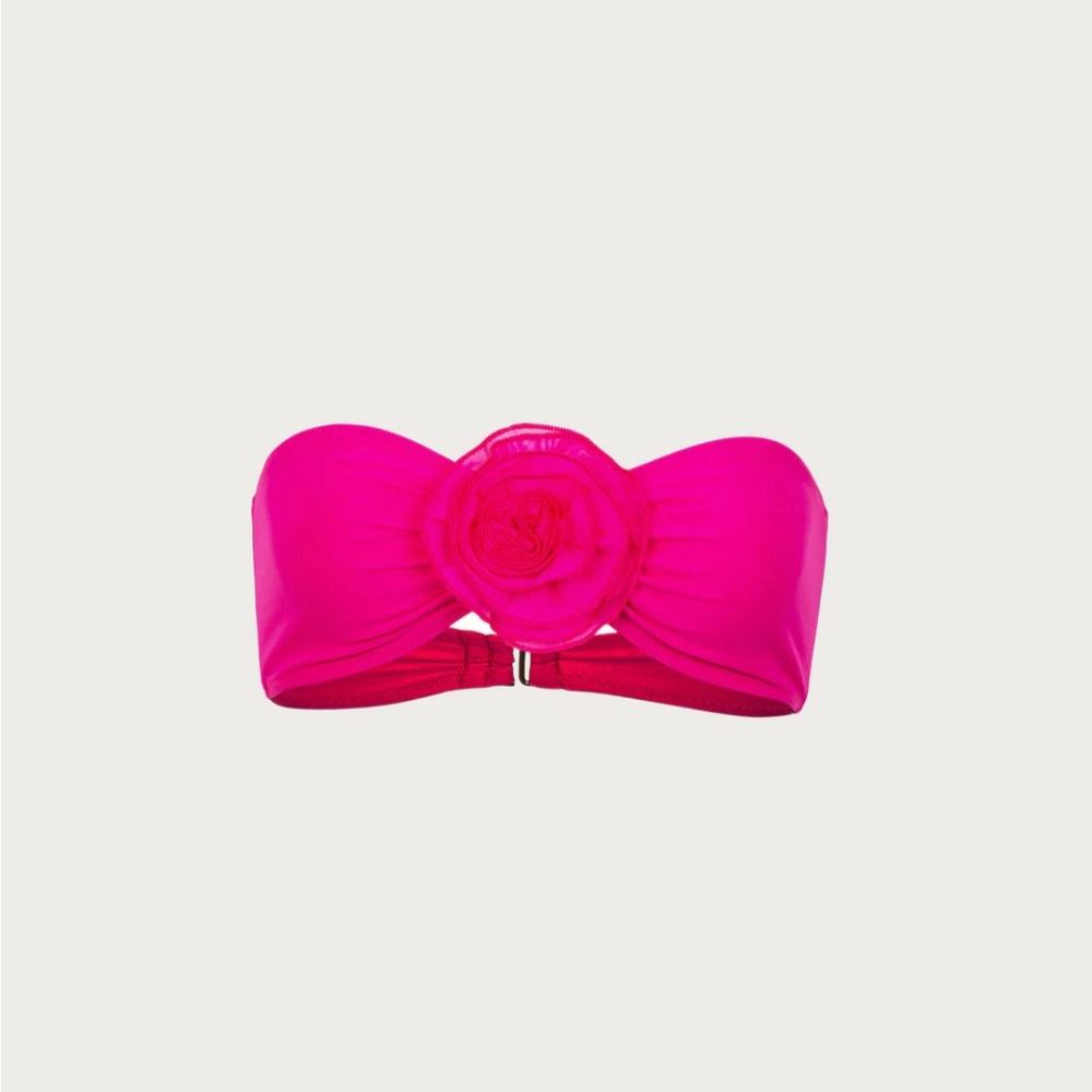 SAME SWIM ROSE BANDEAU TOP (FUCHSIA/FUCHSIA)